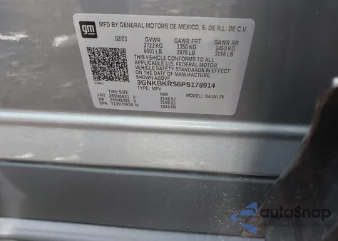 2023 Chevrolet Blazer Awd Rs z USA, uszkodzony, nr VIN 3GNKBKRS6PS178914